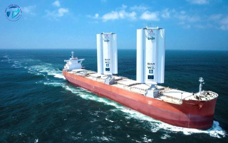 Tàu vận tải biển ứng dụng công nghệ hỗ trợ lực đẩy bằng gió.